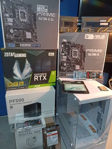 Настольные ПК и рабочие станции: Компьютер, ядер - 10, ОЗУ 16 ГБ, Игровой, Новый, Intel Core i5, NVIDIA GeForce RTX 3050, HDD + SSD — 4