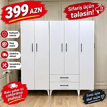 Yeni, 5 qapı, Siyirməli, Ağ, Açılan, Düz dolab lalafo.az -da Yeni, 5 qapı, Siyirməli, Ağ, Açılan, Düz dolab