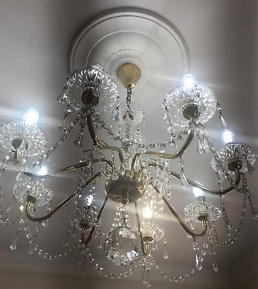 İşıqlandırma: Çılçıraq, 8 lampa, Xrustal — 5