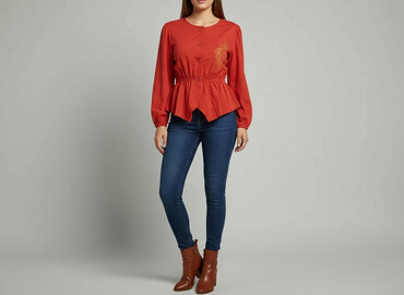 bluzki dopasowane eleganckie: Women's blouse, size XL