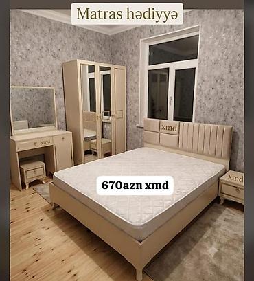 kapriz yataq desti: Yataq otağı dəsti – krem rəngli, klassik-modern dizayn. Komplekt: - — 1