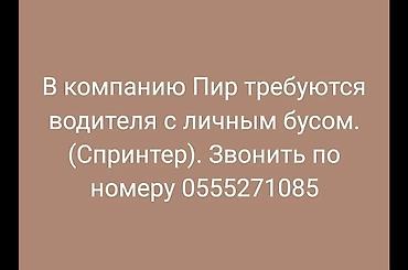 спринтеры: В компанию Пир требуется водитель с личным бусом (спринтер макси) — 2