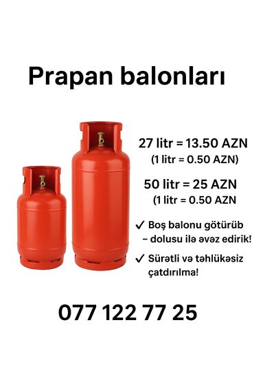 çerepitsa qiymətləri: Qaz balonu, Propan (məişət)