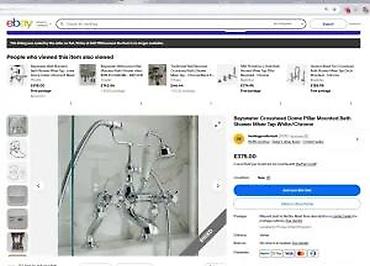 Slavine: Britanski „telephone style” set za kadu – slavina sa ručnom tuš — 17