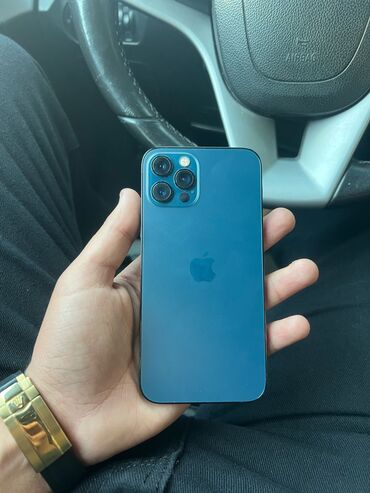 Apple iPhone: IPhone 12 Pro, 128 GB, Blue Titanium, Barmaq izi, Face ID