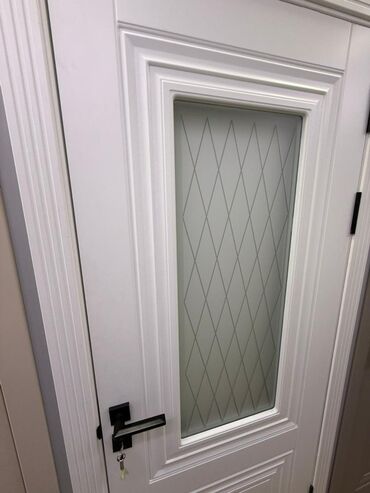 дверь внутренняя: Межкомнатная дверь со стеклом, Окрашенная, цвет - Белый