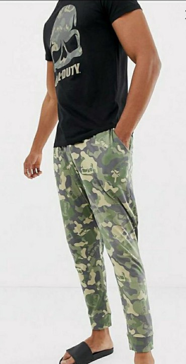 военные одежда: Пижама для дома Размер 40-42 Футболка с круглым вырезом Надпись "Call