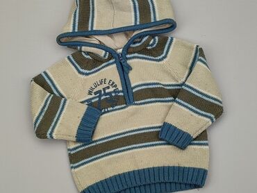 czapki niemowlęce zimowe: Sweatshirt, 9-12 months, condition - Good