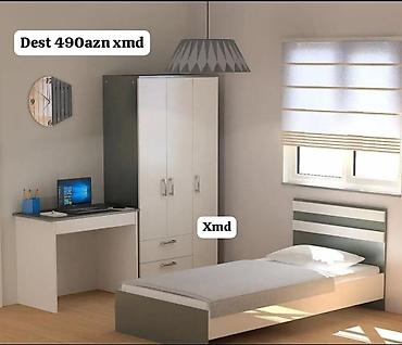 temiz xali: Uşaq/yeniyetmə otağı üçün mebel dəsti Tərkib: - Tək nəfərlik çarpayı — 1