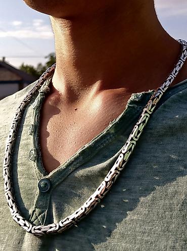 Серебряные цепочки: Классический Бисмарк 150 гр 60 см Ювелирные — 20