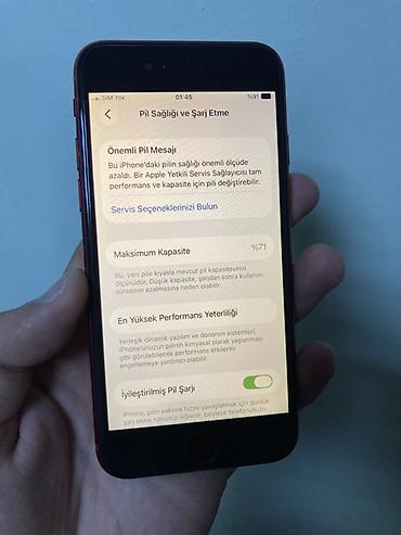 iphone 70: IPhone SE 2020, 128 GB, Qırmızı, Qırıq, Barmaq izi — 4
