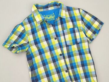 Shirts: Shirt 7 years, condition - Very good, pattern - Cell, color - Blue