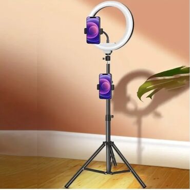 Telefon üçün tripodlar: Halka LED işıq və üçayaq stativli kontent yaradıcısı dəsti - 10–12 — 6