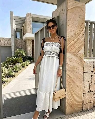 massimo dutti baletanke: Haljina maxi duga letnja sa karnerom. - Duga,lepršava maxi silueta sa — 1
