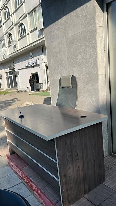 рабочий стол руководителя: Комплект офисной мебели, Б/у, Кресло, Самовывоз, Бесплатная доставка, Платная доставка, цвет - Серый — 3