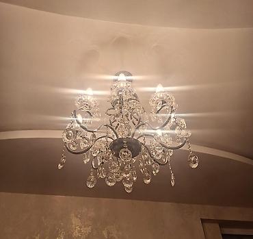 Çılçıraq, 8 lampa, Xrustal