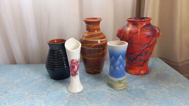 стеклянные вазы для декора: Вазы для цветов. Советские, глиняные