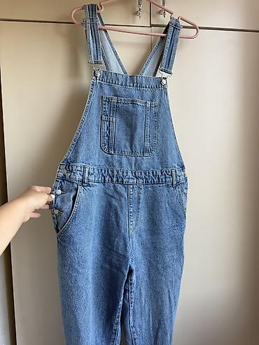 Kombinezonlar: Clockhouse “Dungaree” cins kombinezon - Klassik açıq-mavi denim parça — 2