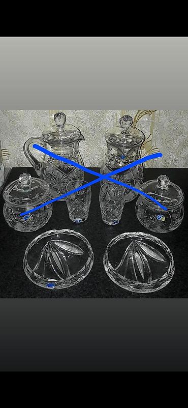 Digər dəstlər və servizlər: Xrustal lepe qabi cutu 30 azn sokkk.sokk. xrustalŞüşə qablar dəsti — 9