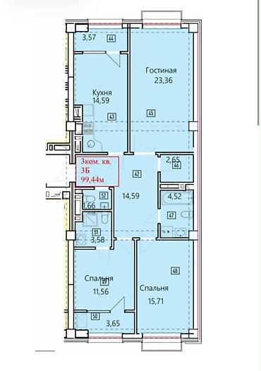 elite house цены: 3 комнаты, 99 м², Асанбай мкр Элитка, 7 этаж, ПСО (под самоотделку) — 3