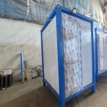 Gözəllik və estetika avadanlığı: Mobil sanitar konteyner – tualet kabinası - Polad karkaslı, mavi