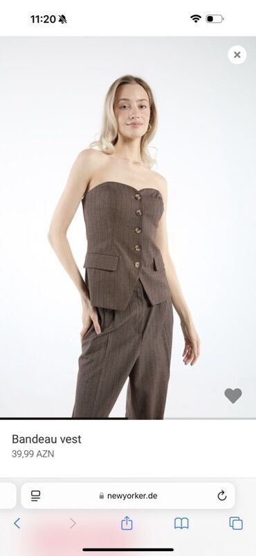 tirmə şal: Bandeau vest – qolsuz, açıq çiyinli qadın jileti. - Rəng: isti