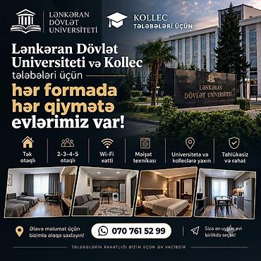 agdamda kirayə evlər: Lənkəran Dövlət Universiteti və Kollec tələbələri üçün kirayə — 1