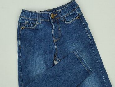 spodenki przed kolano jeans: Spodnie jeansowe, 3-4 lat, 104, stan - Dobry