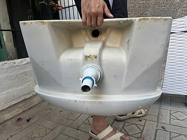 умывальник на: Тумба с умывальником для ванной - Комплект: керамический умывальник с — 4
