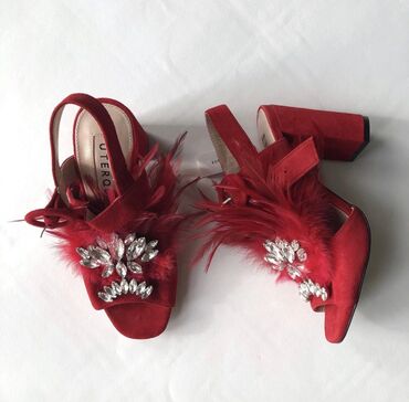 женская обувь 41: Туфли 41, цвет - Красный
