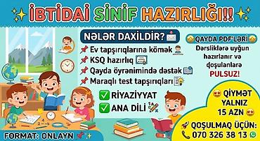 kimya kursu: Repetitor, Riyaziyyat, Azərbaycan dili, İmtahanlara hazırlıq — 1