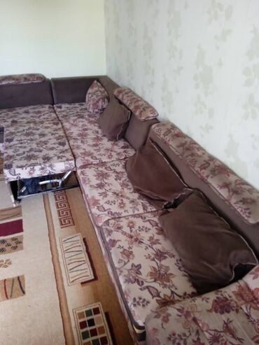 ротанговый мебель: Диван-кровать, цвет - Коричневый, Б/у