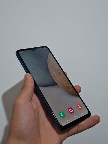 сотовый телефон fly fs458: Samsung Galaxy A12, 32 ГБ, цвет - Синий, Гарантия, Сенсорный, Отпечаток пальца