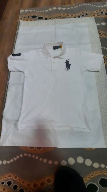 полузамок поло мужской: Мужская рубашка, S, Polo Ralph Lauren, Новый, цвет - Белый, Платная доставка