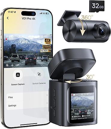 cin: Baseus VD1 Pro 4K Ön və Arxa Avtomobil Videoregistratoru – Qara İki — 1