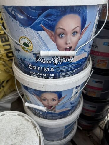 водаэмульсионная краска: Водоэмульсионная краска Alina Paint Optima «Белоснежная» в белом