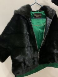 детские шапки с помпонами из натурального меха: Шуба, Норка, Кыска модель, Капюшону бар, L