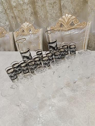 Stəkanlar: Stəkanlar, rəng - Qara, Şüşə, 14 ədədli dəst — 24