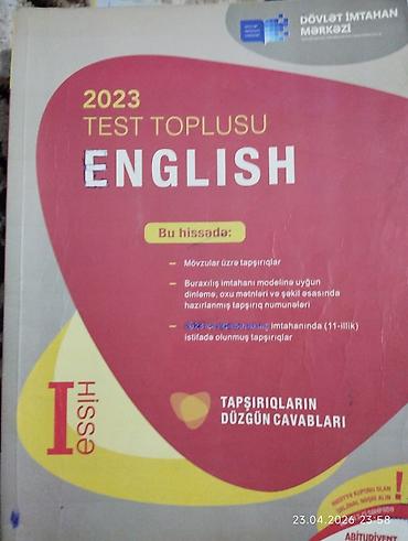 Testlər: İngilis dili Testlər 11-ci sinif, DİM, 1-ci hissə, 2023 il — 1