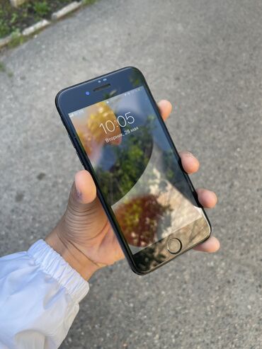 iphone реплика цена: IPhone 7, Б/у, 32 ГБ, Черный, Защитное стекло, Чехол, Кабель, 100 %