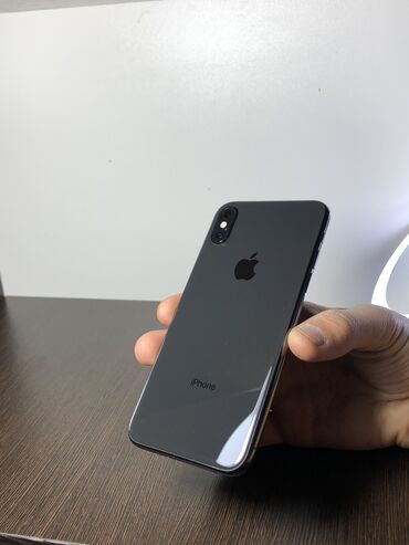 IPhone Xs, Б/у, 256 ГБ, Black Titanium, Чехол, 80 %