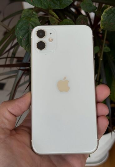 iphone x işlenmiş qiymeti: IPhone 11, 128 GB, Ağ, Zəmanət, Kredit, Barmaq izi