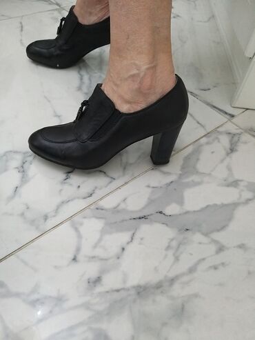 женские кожаные туфли размер 35: Туфли 36, түсү - Кара