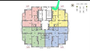 150000: 2 комнаты, 82 м², Асанбай мкр Элитка, 10 этаж, ПСО (под самоотделку) — 1
