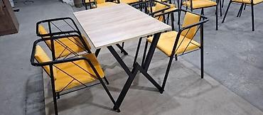 masa restoran: Stullar ilə, Kvadrat masa, 4 nəfər — 3