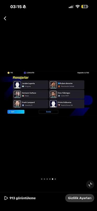 Спорт и хобби: EFootball hesabı təqdim olunur. Hesabın əsas göstəricilərindən biri — 6