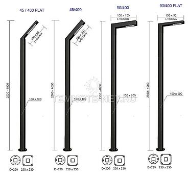 фонары: Уличный декоративный светильник на опоре с LED‑подсветкой - — 9