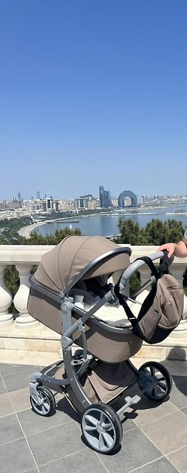 tul beşik: Uşaq arabası – çoxfunksiyalı, bərk və rahat model - Rəng: bej — 1