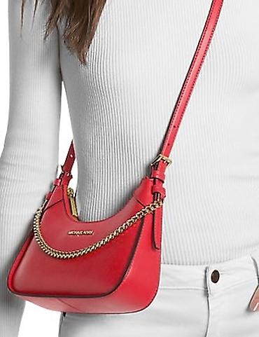 bag qaycsi: Michael Kors qadın çantası – qırmızı rəng - Material: teksturalı — 8