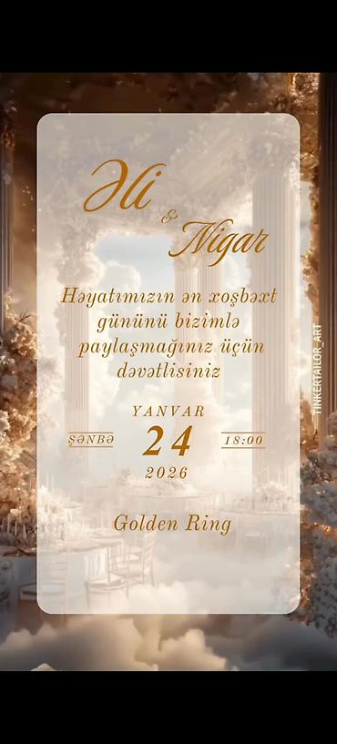 ad gunu ev dekoru: Məhsul: Fərdi toy dəvətnamələrinin hazırlanması və dizaynı — 2